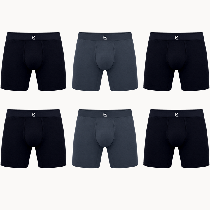 6-Pack Men’s Seamless Anti-Chafe Long Boxer Brief