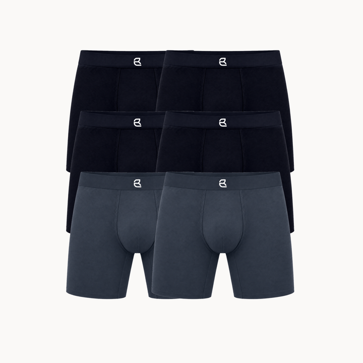6-Pack Men’s Seamless Anti-Chafe Long Boxer Brief