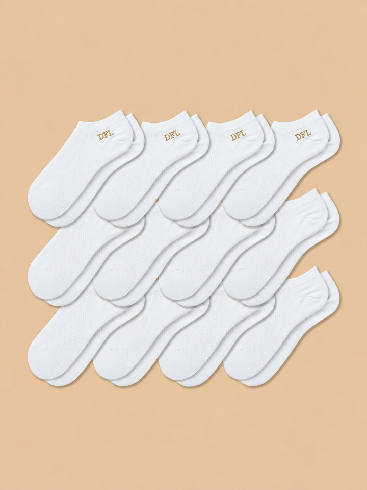 12-Pack Men's Antibacterial Massage Ankle Socks