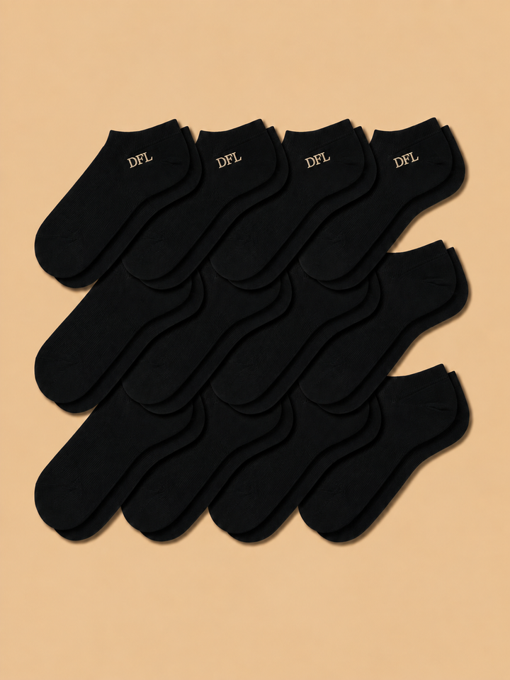 12-Pack Women's Antibacterial Massage Ankle Socks