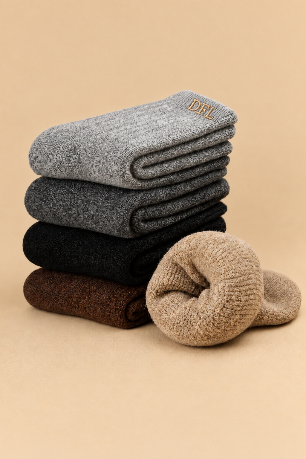5 Pairs Men’s Merino Wool Crew Socks