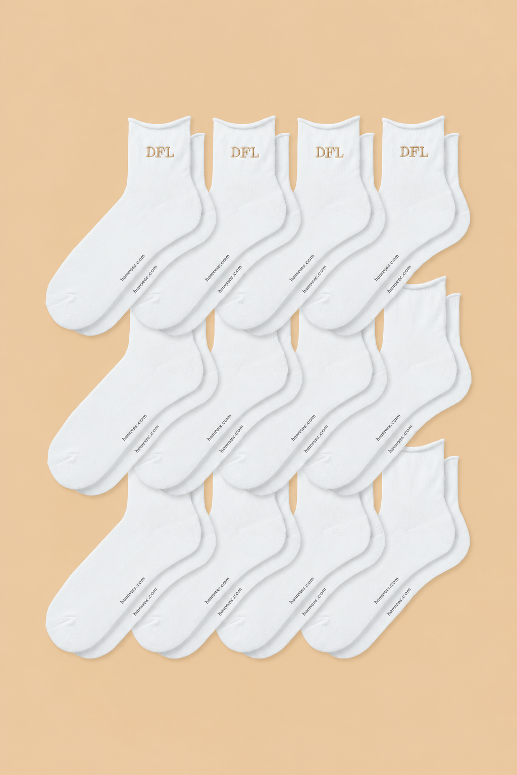 12-Pack Men's Roll Top Socks