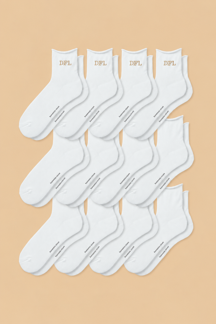 12-Pack Women's Roll Top Socks