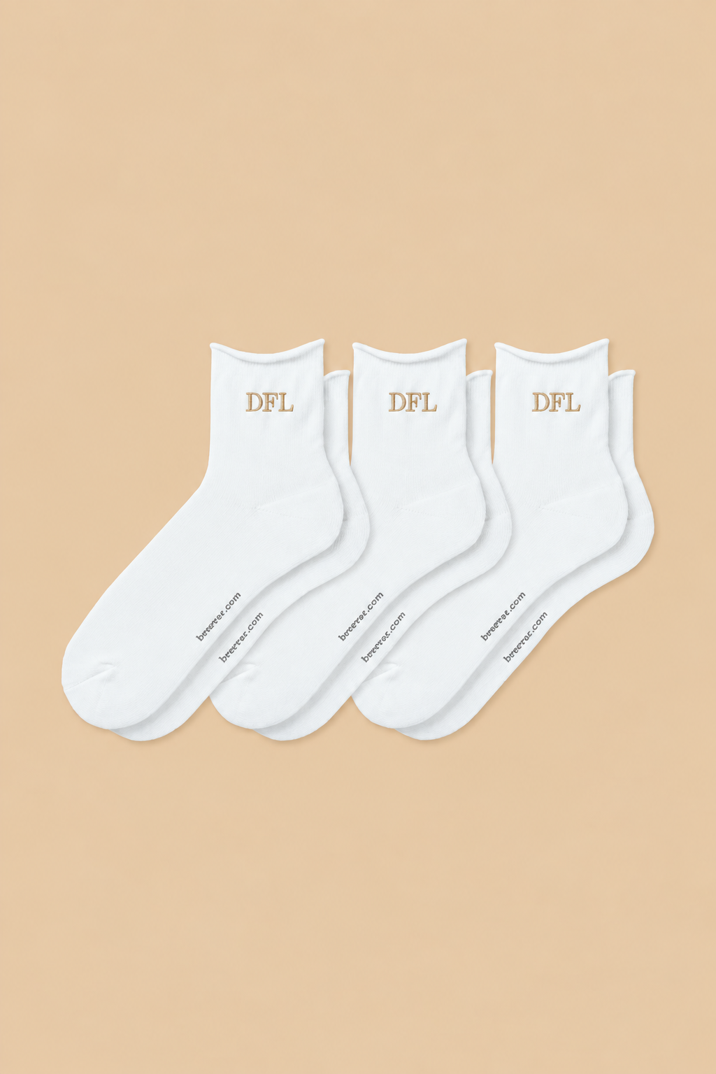 3-Pack Women's Roll Top Socks