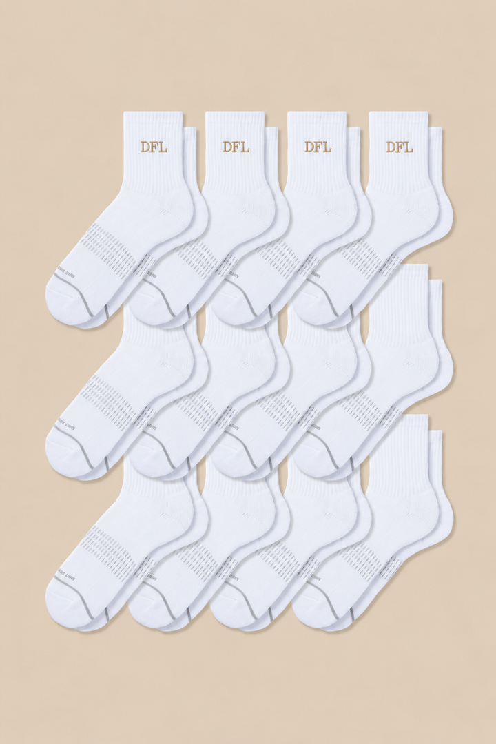 12-Pack Women's 3D Sports Crew Socks