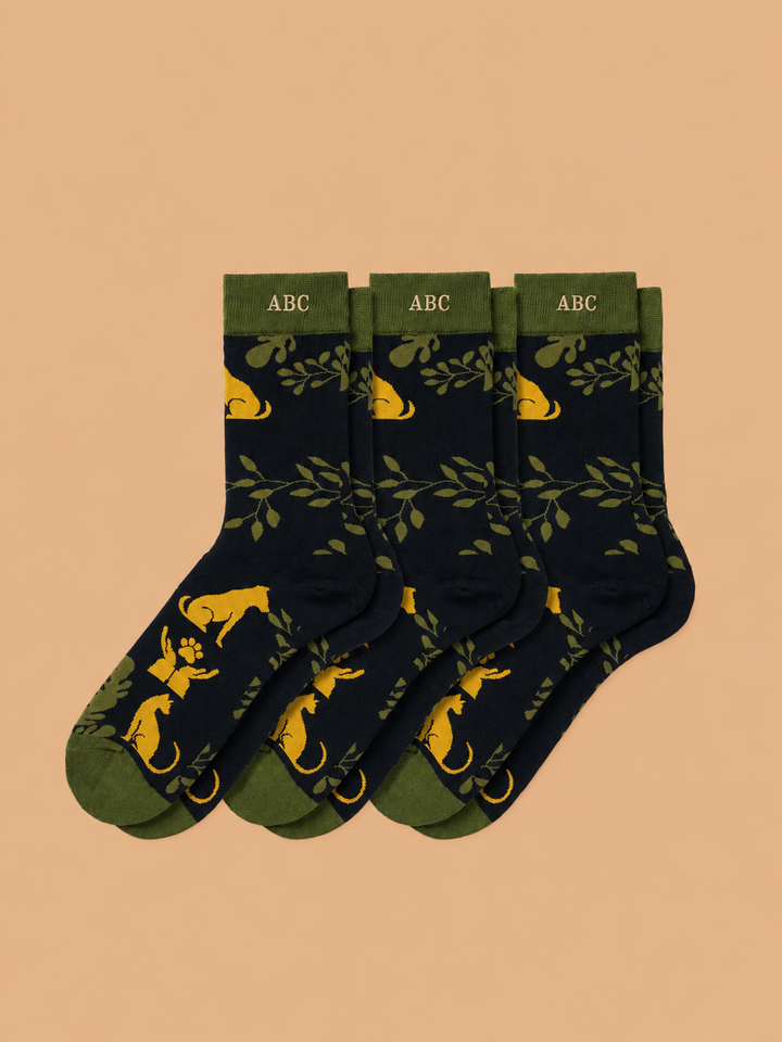 3-Pack Collectible Art Crew Socks – Animal Rescue & Welfare
