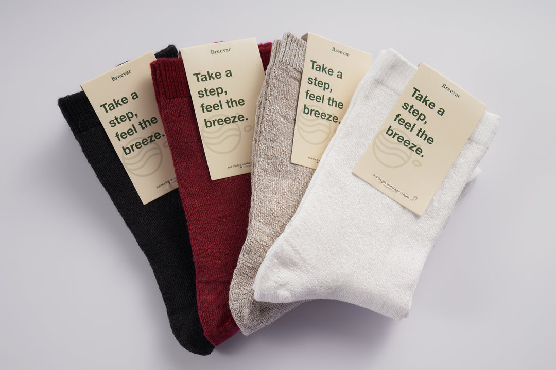 Breevar men's hemp socks collection