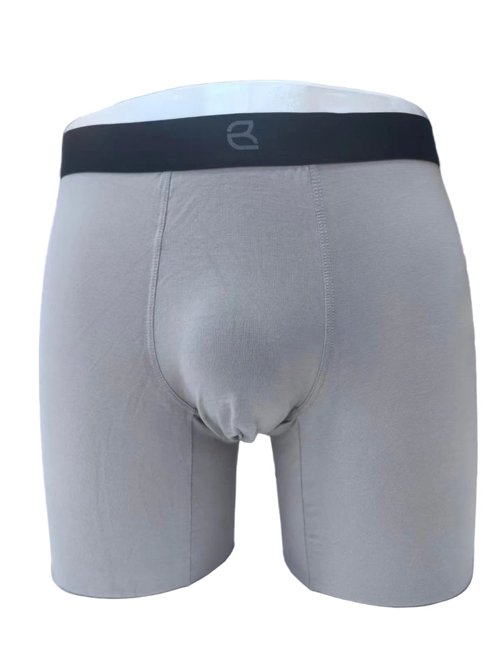 Breevar Bamboo Men's Boxer Brief Gray Front