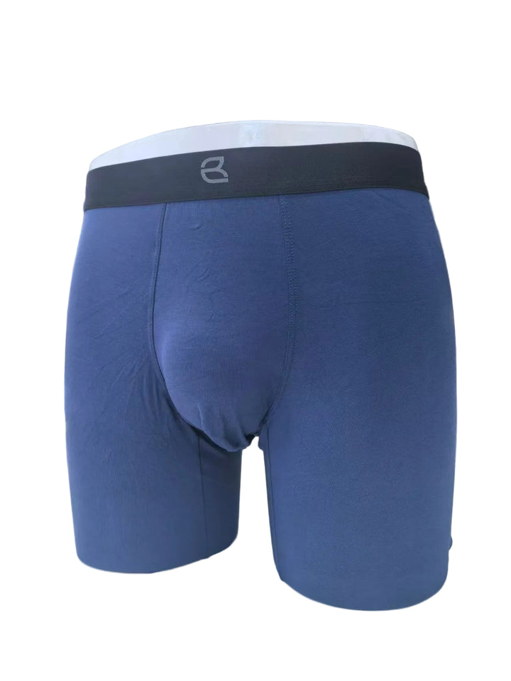 Breevar Bamboo Men's Boxer Brief Navy Front