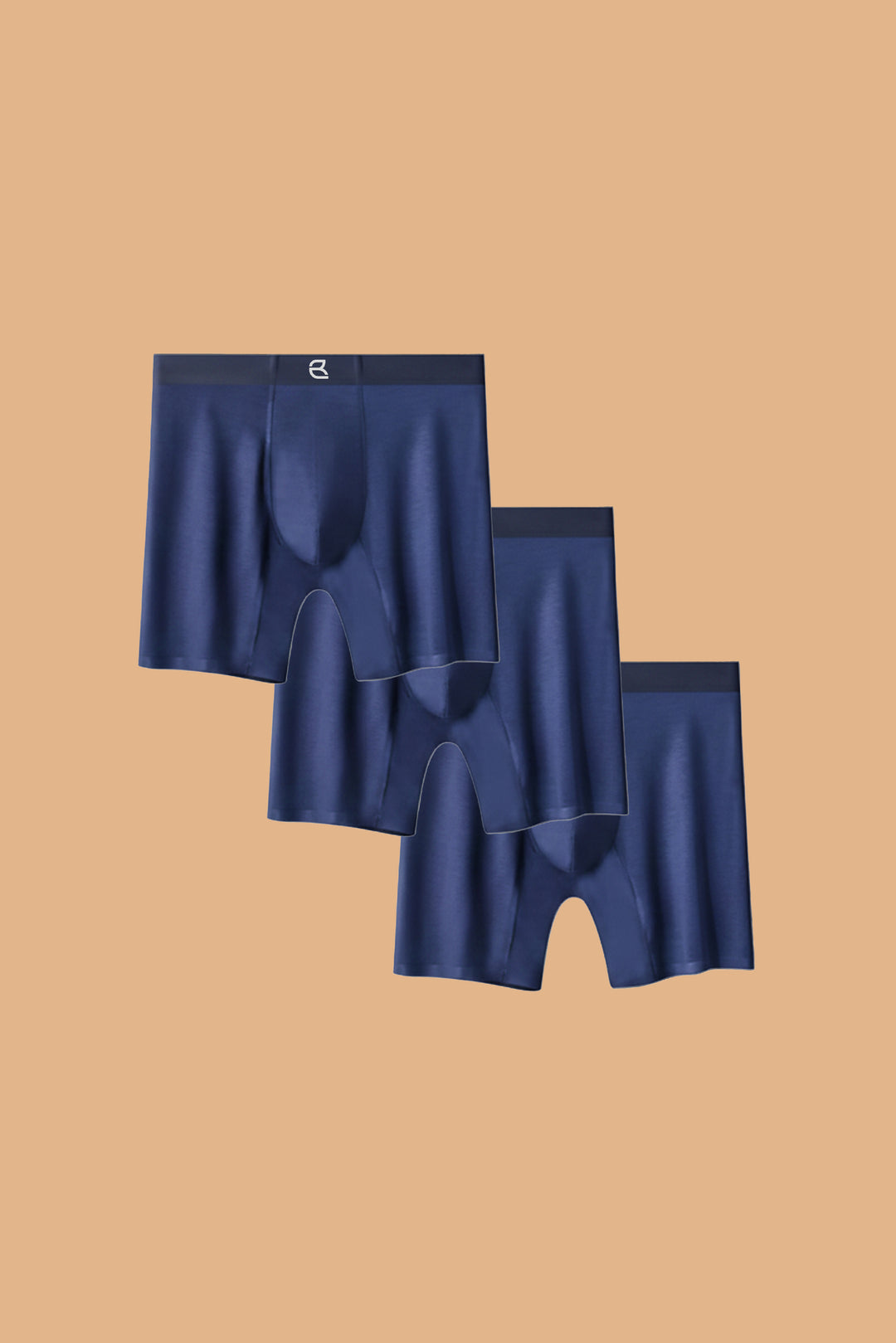 Breevar Men's Modal Performance Long Boxer Brief Black