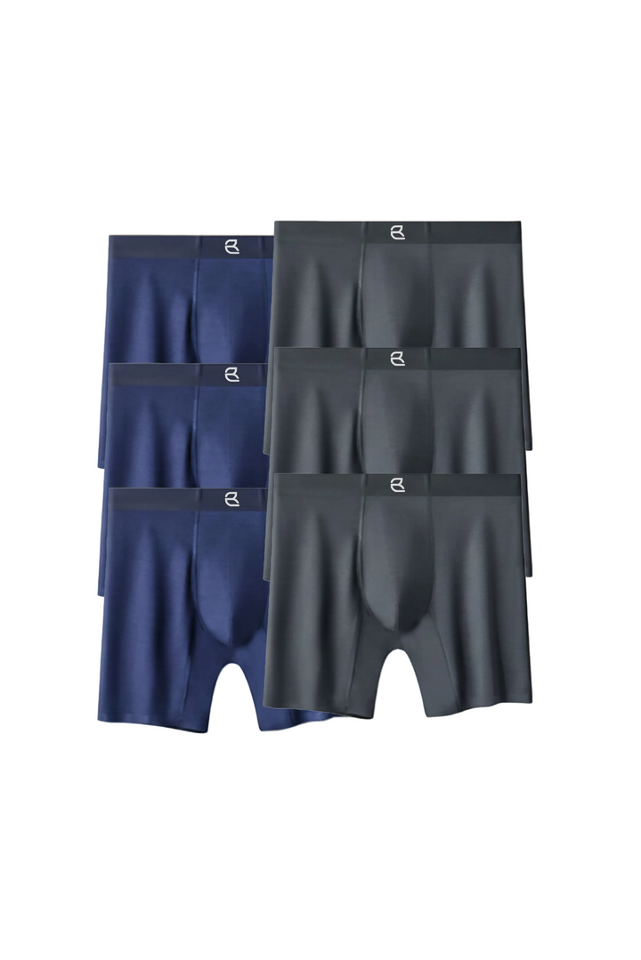 6-Pack Men's Modal Performance Long Boxer Brief