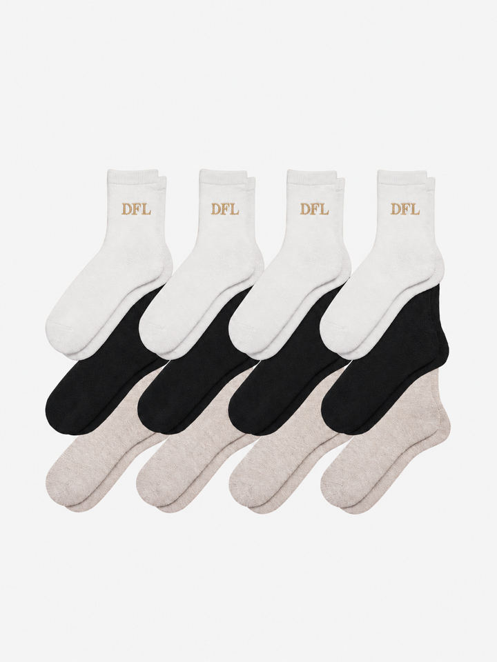 12-Pack Men's Hemp Crew Socks