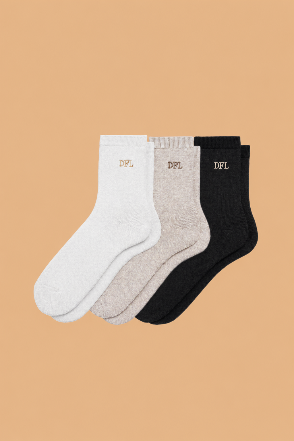 Personalized 3-Pack Men's Hemp Crew Socks