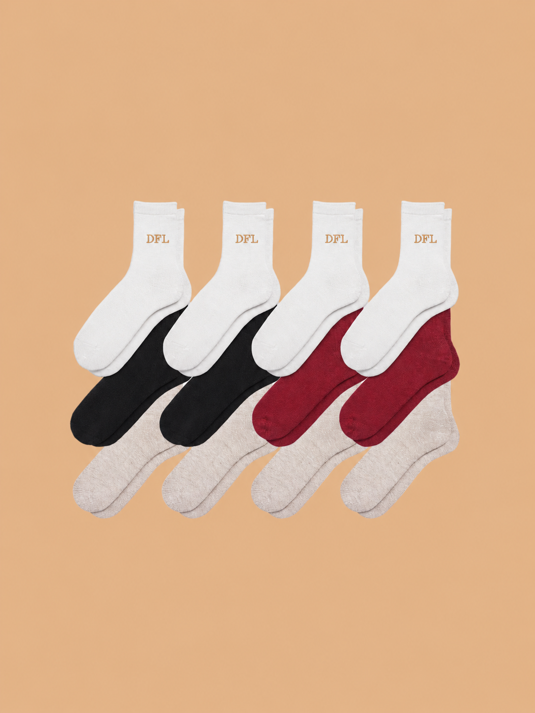 12-Pack Women's Hemp Crew Socks