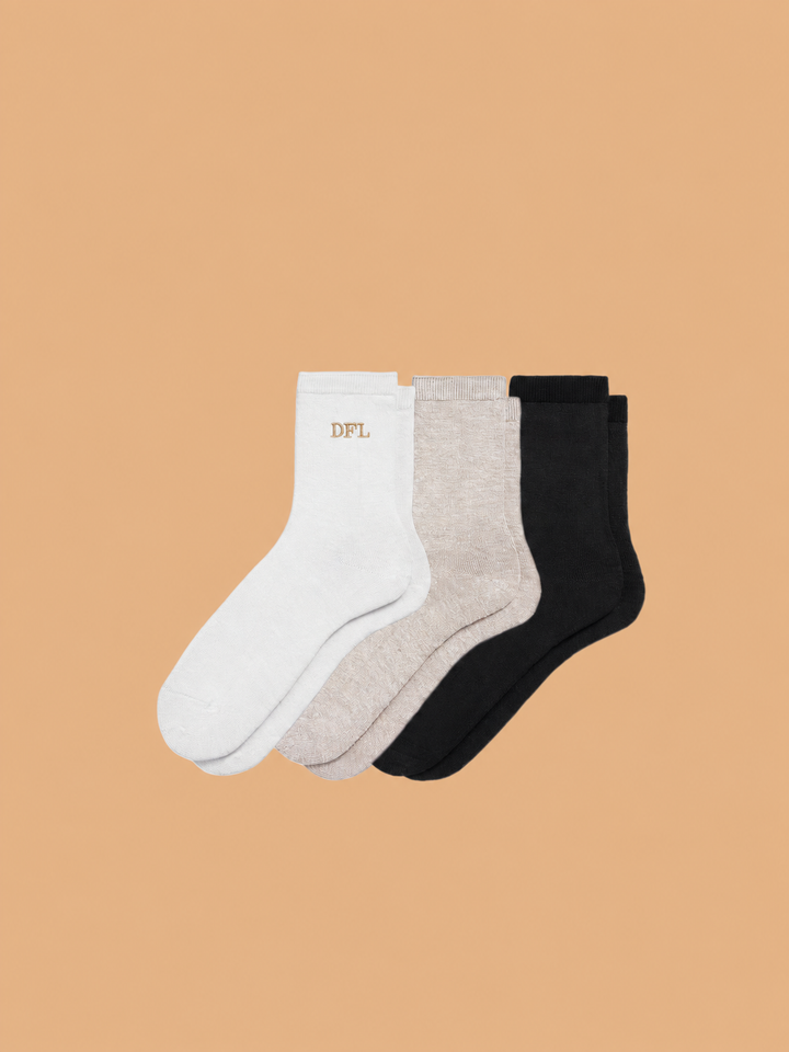 3-Pack Women's Hemp Crew Socks