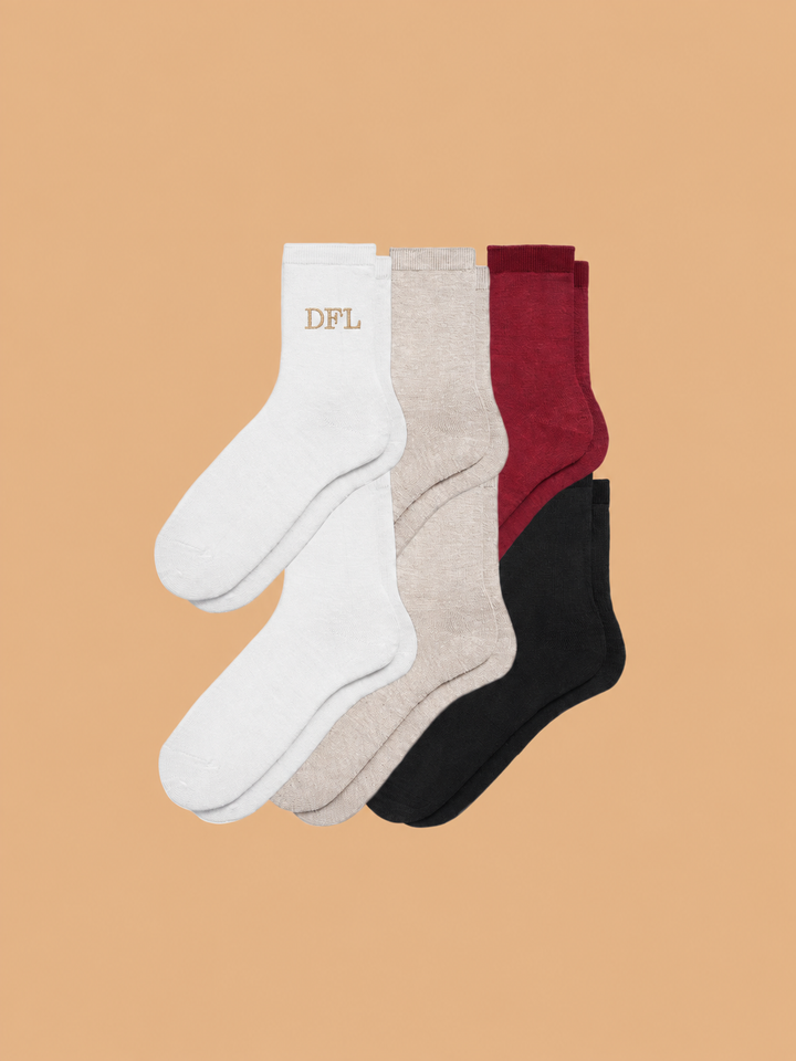 6-Pack Women's Hemp Crew Socks