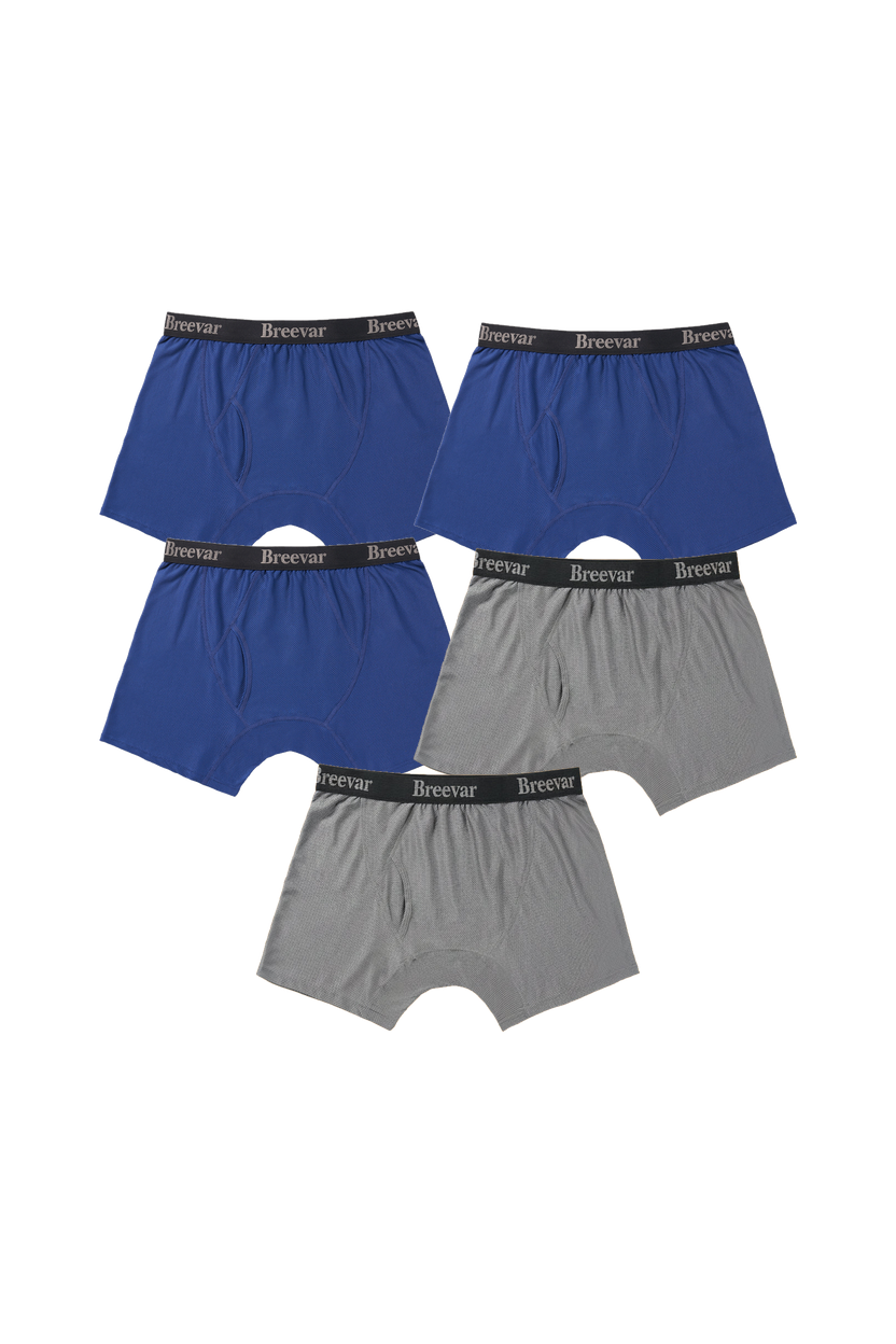 5-Pack Men's Mesh Performance Quick Dry Boxer Brief
