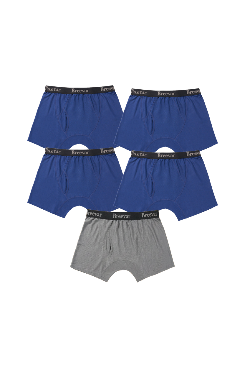 5-Pack Men's Mesh Performance Quick Dry Boxer Brief