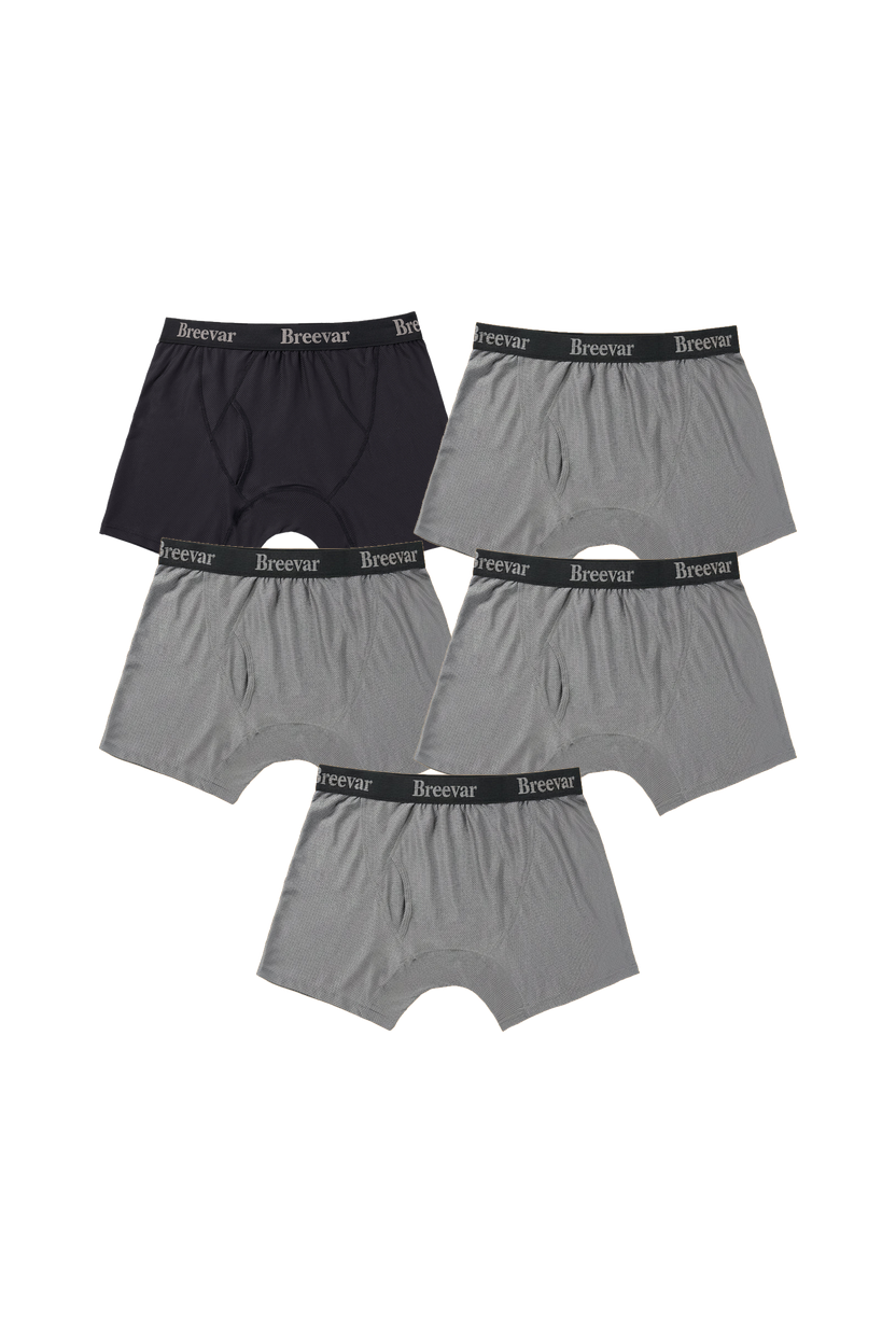 5-Pack Men's Mesh Performance Quick Dry Boxer Brief