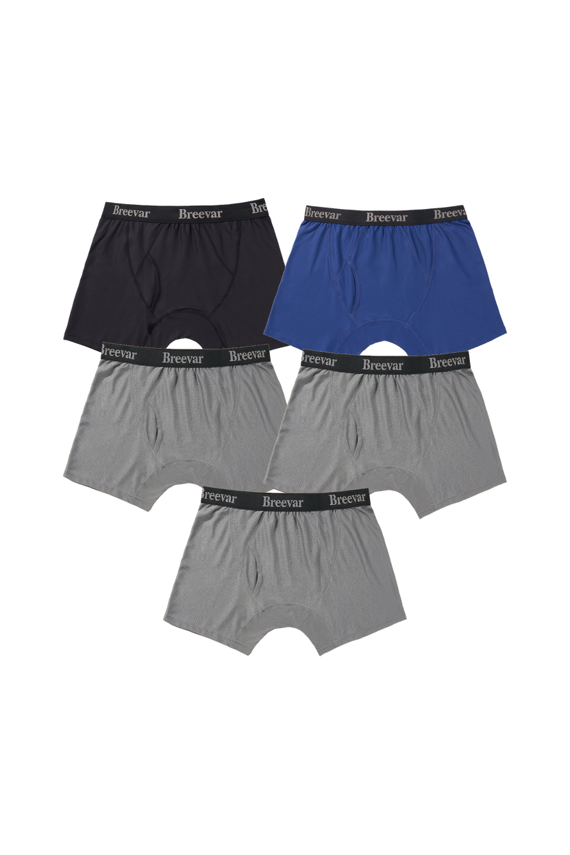 5-Pack Men's Mesh Performance Quick Dry Boxer Brief