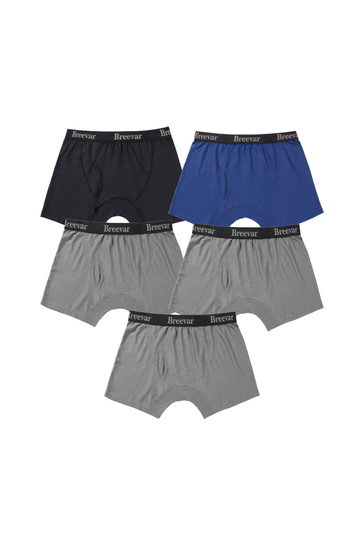 5-Pack Men's Mesh Performance Quick Dry Boxer Brief