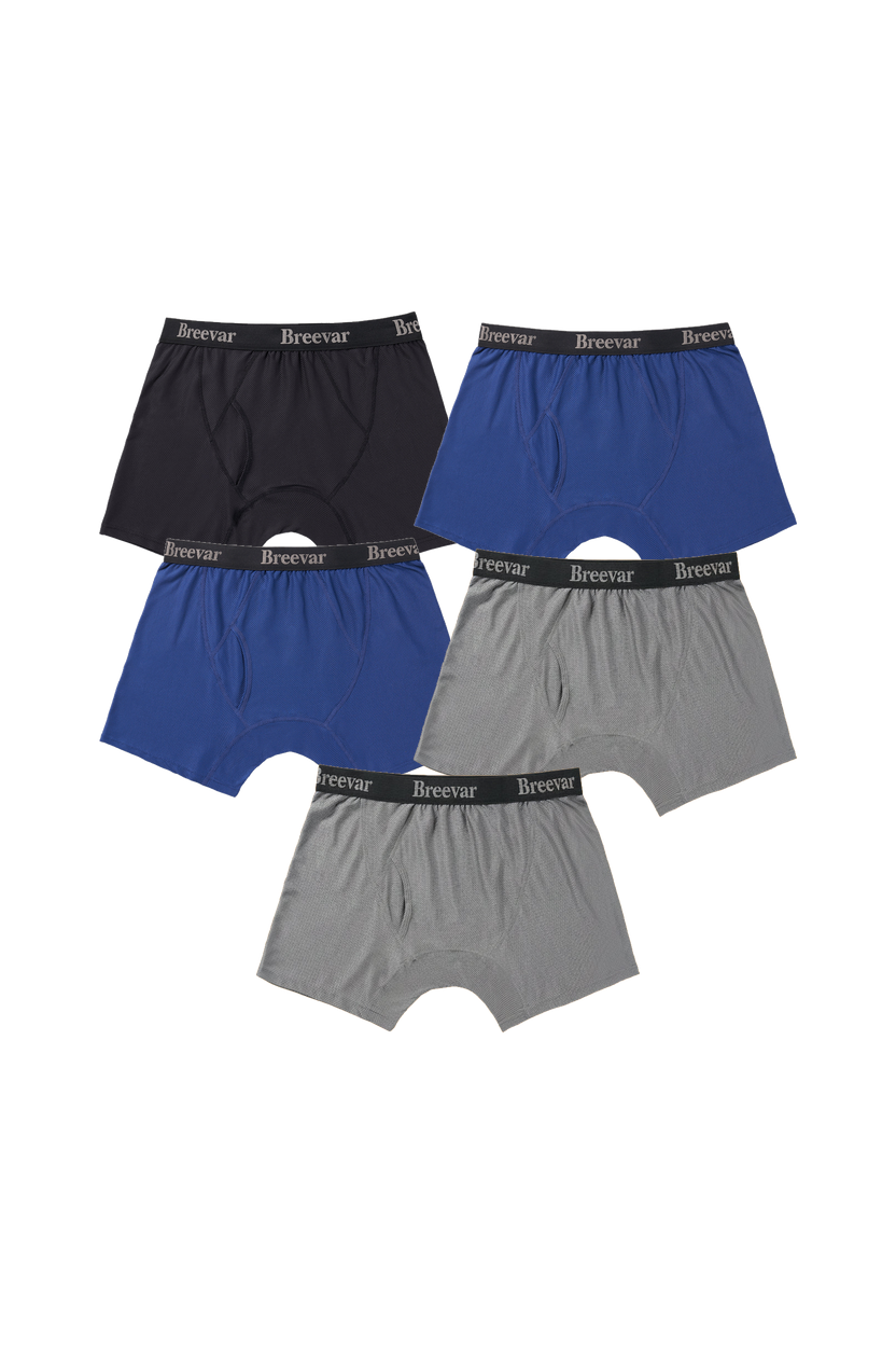 5-Pack Men's Mesh Performance Quick Dry Boxer Brief