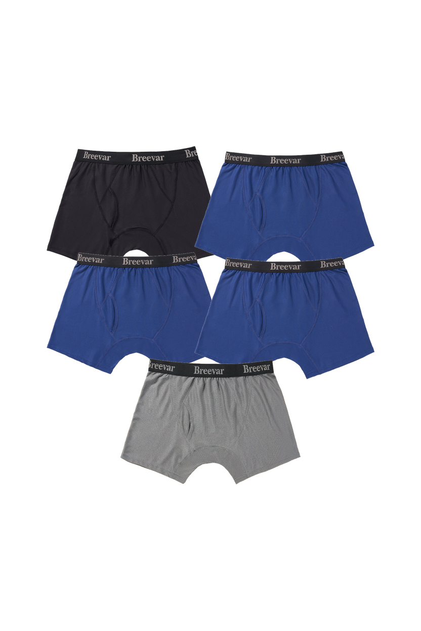 5-Pack Men's Mesh Performance Quick Dry Boxer Brief