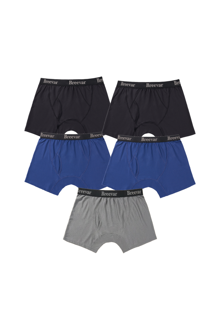 5-Pack Men's Mesh Performance Quick Dry Boxer Brief