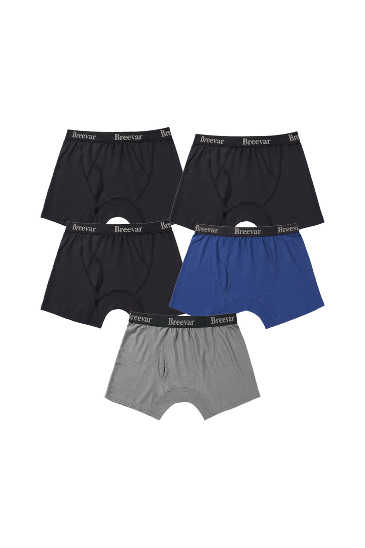 5-Pack Men's Mesh Performance Quick Dry Boxer Brief