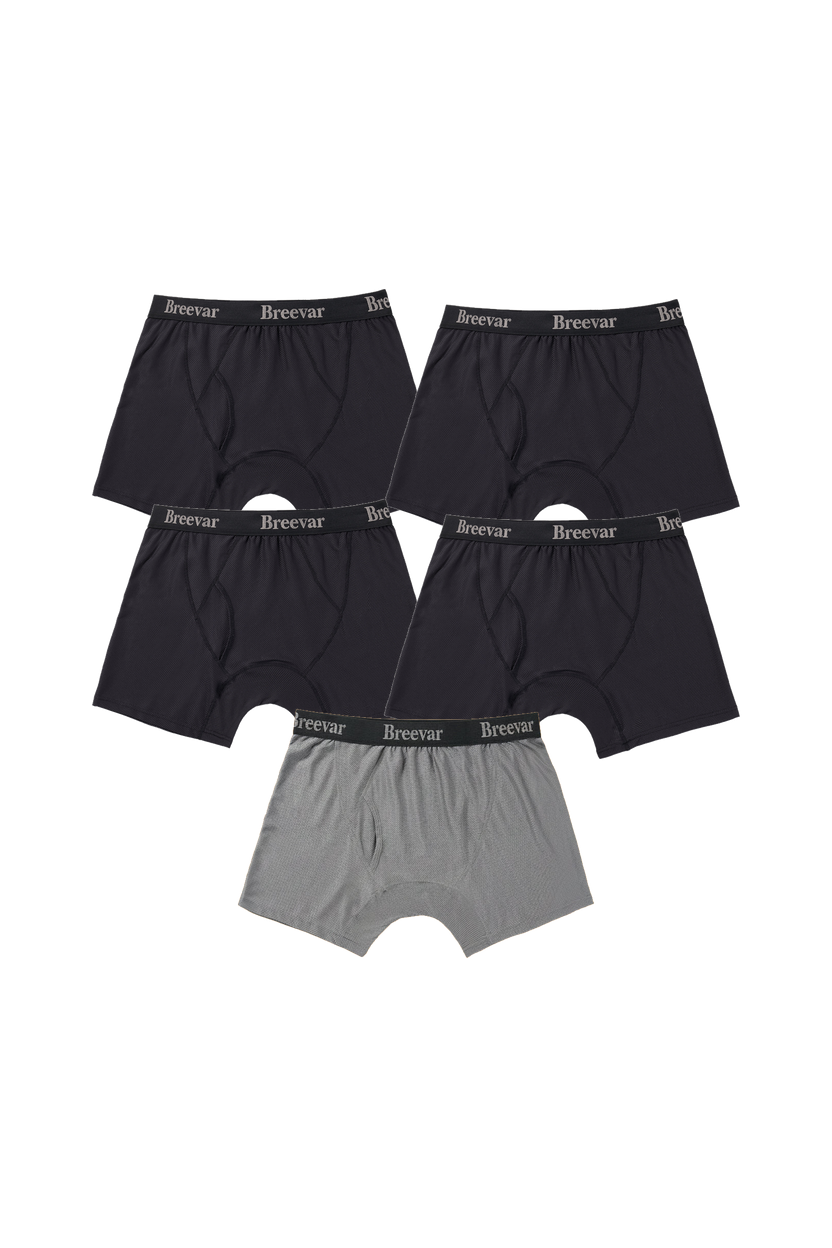 5-Pack Men's Mesh Performance Quick Dry Boxer Brief
