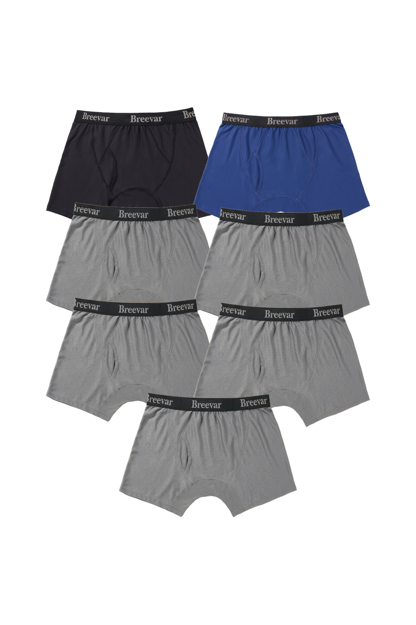 7-Pack Men's Mesh Performance Quick Dry Boxer Brief