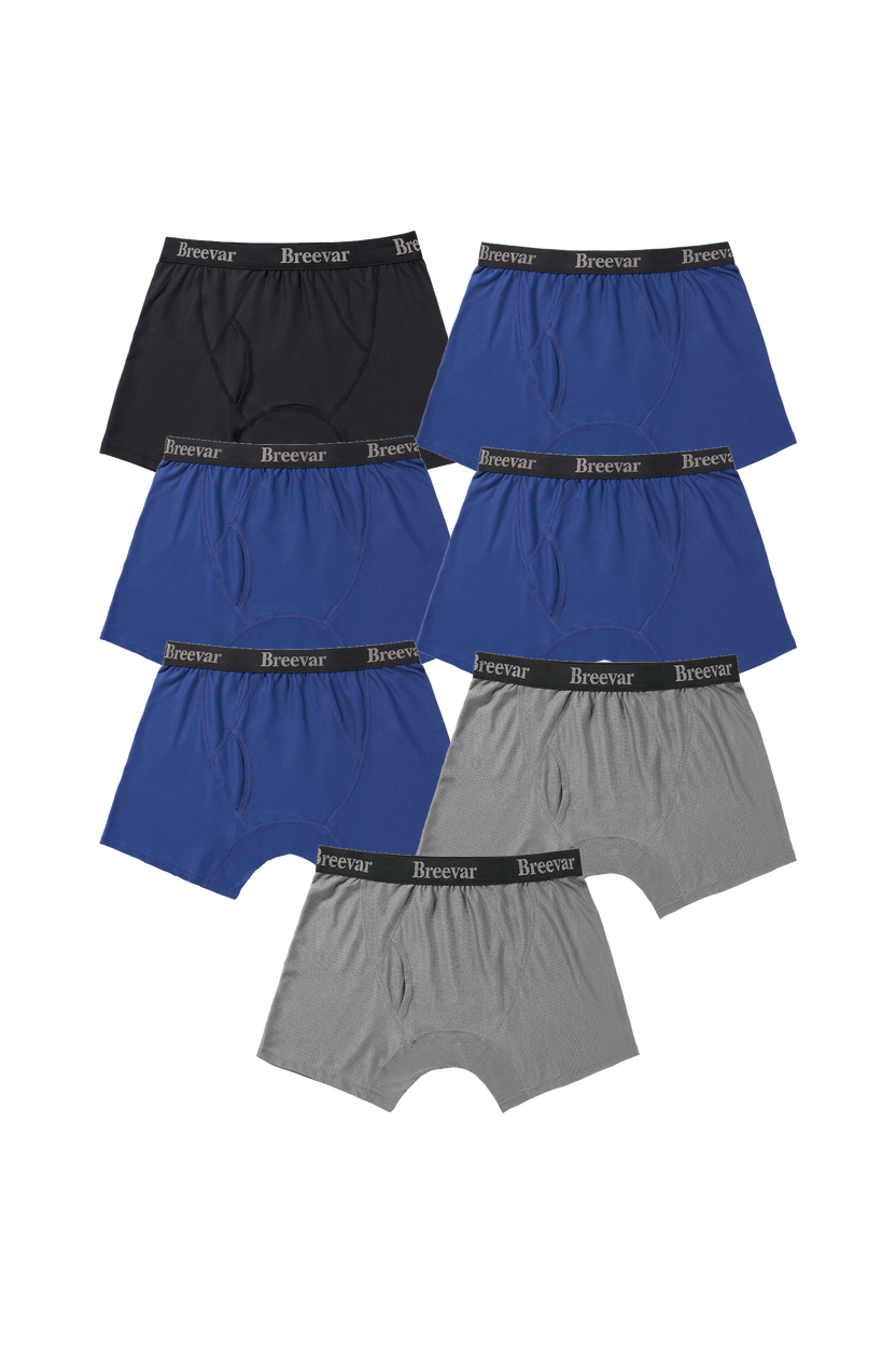 7-Pack Men's Mesh Performance Quick Dry Boxer Brief