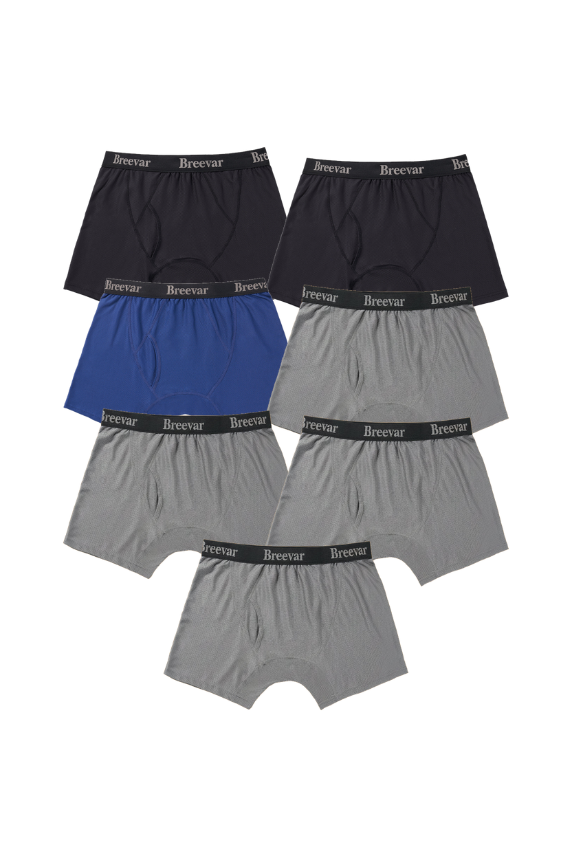 7-Pack Men's Mesh Performance Quick Dry Boxer Brief