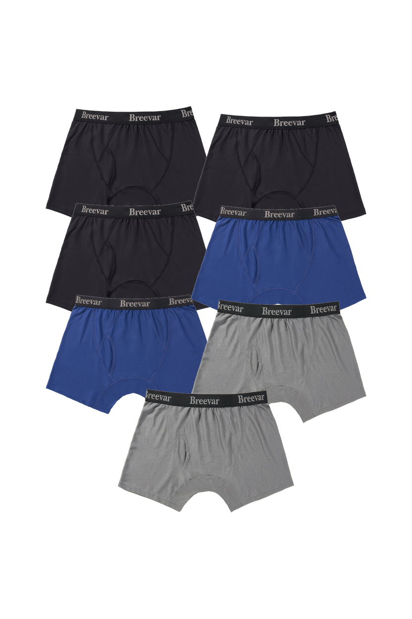 7-Pack Men's Mesh Performance Quick Dry Boxer Brief
