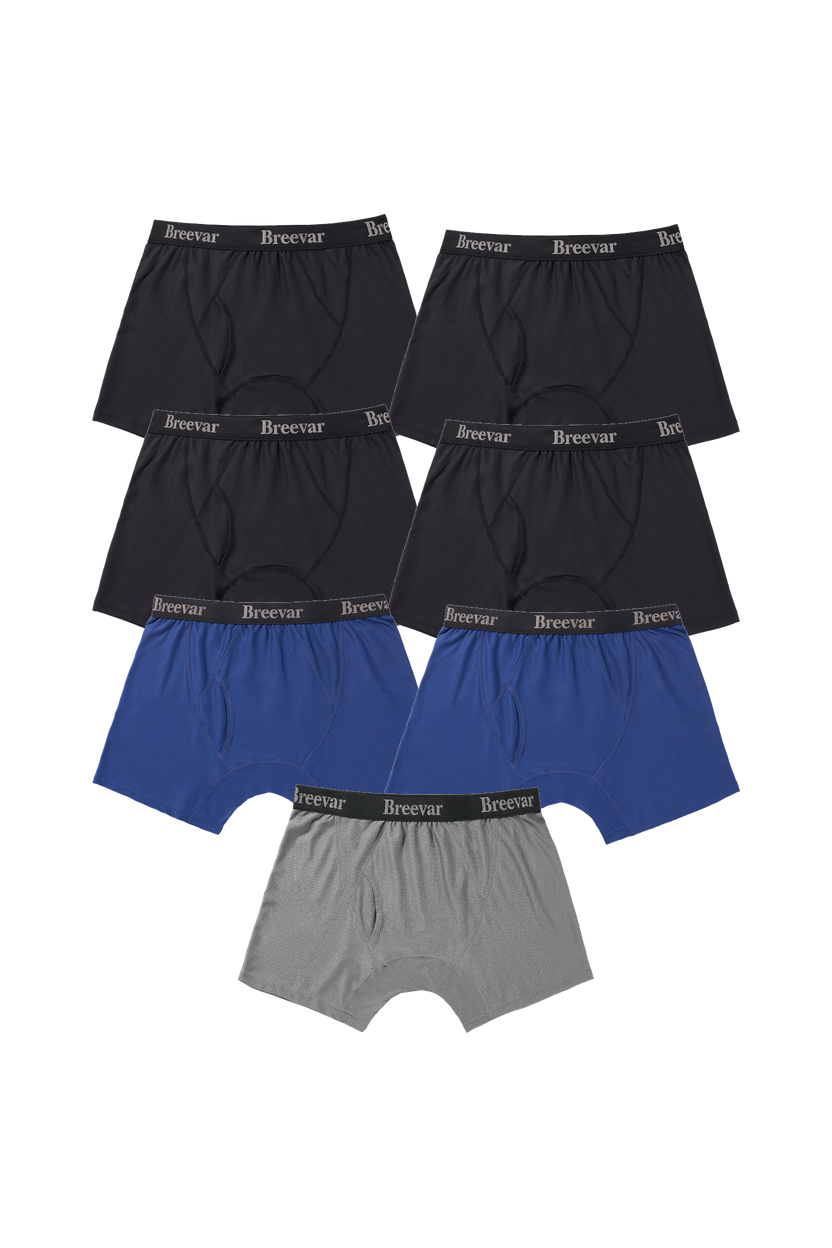 7-Pack Men's Mesh Performance Quick Dry Boxer Brief