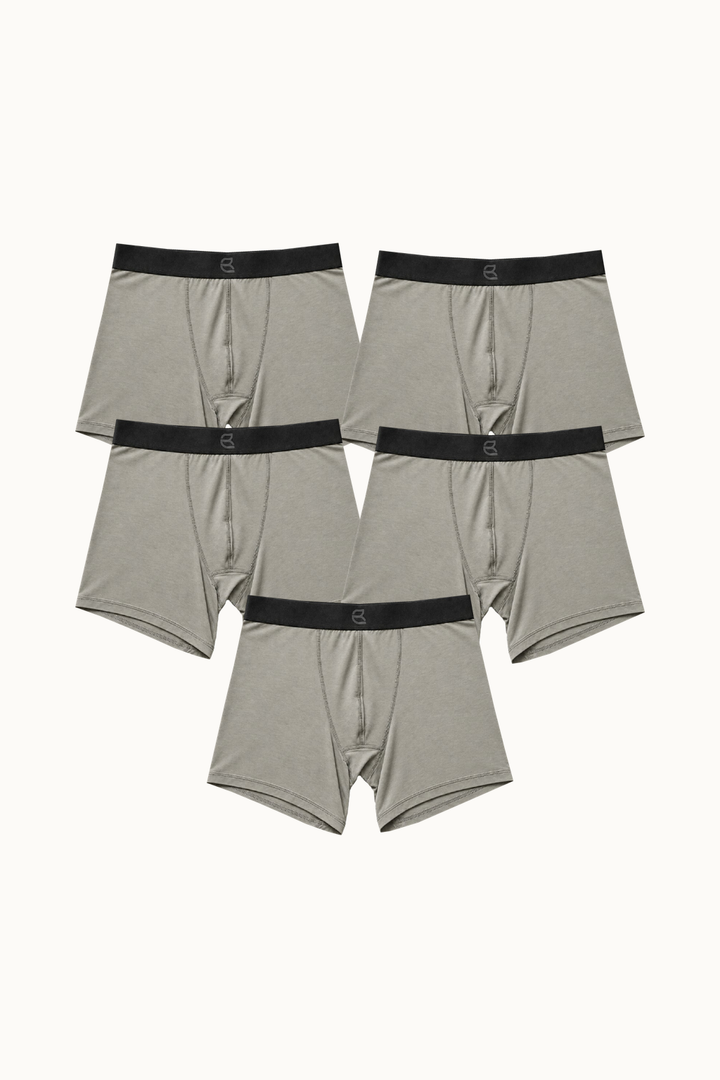 5-Pack Men's Modal Boxer Briefs – Ultra-Soft & Breathable Modal Underwear (60s Fine Yarn) | S–2XL