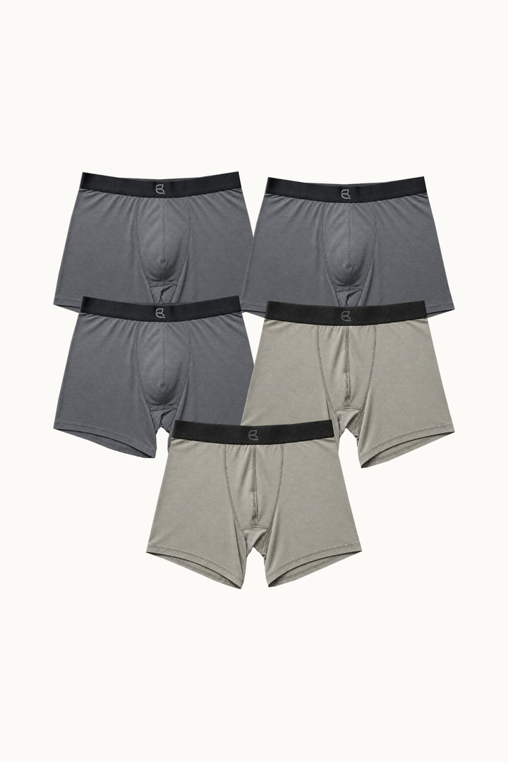 5-Pack Men's Modal Boxer Briefs – Ultra-Soft & Breathable Modal Underwear (60s Fine Yarn) | S–2XL