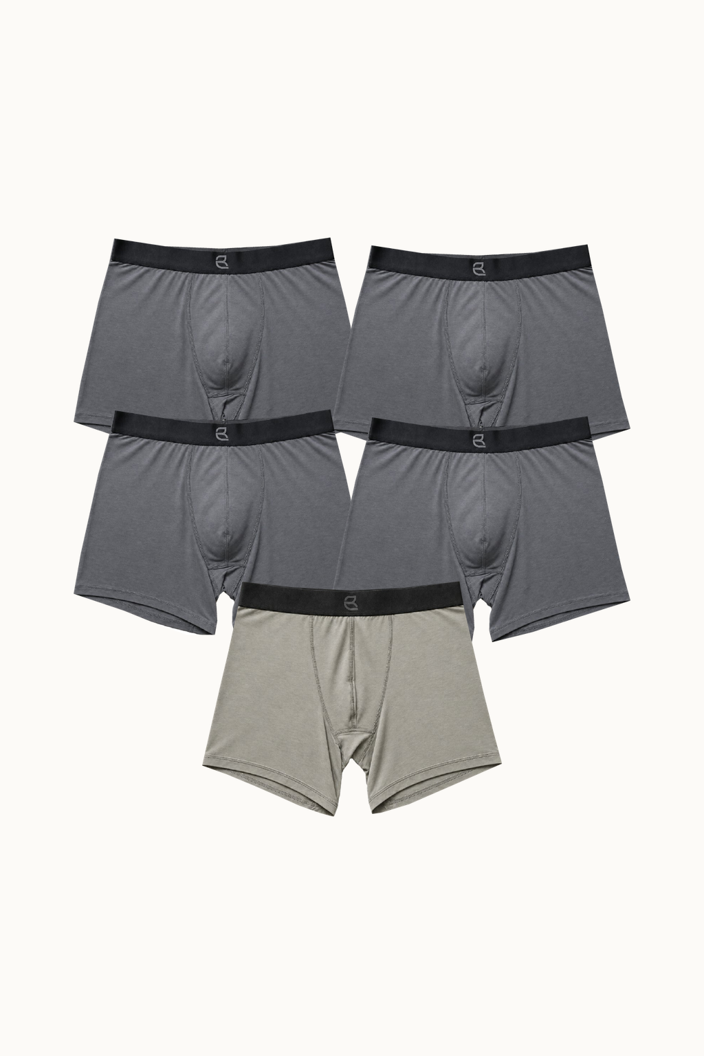5-Pack Men's Modal Boxer Briefs – Ultra-Soft & Breathable Modal Underwear (60s Fine Yarn) | S–2XL