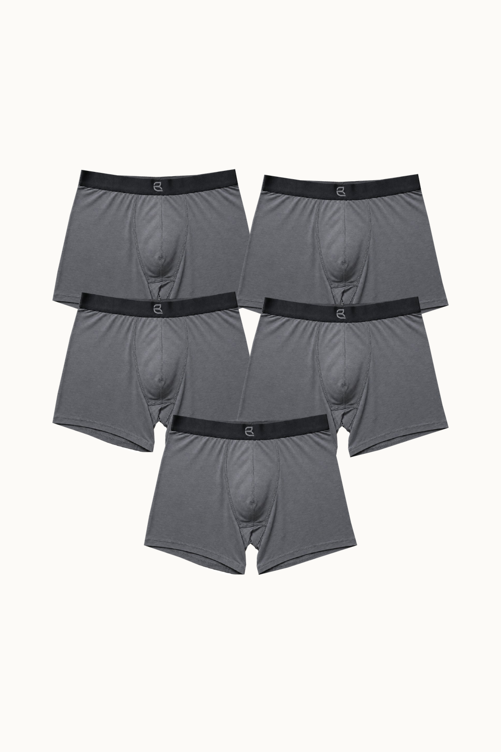 5-Pack Men's Modal Boxer Briefs – Ultra-Soft & Breathable Modal Underwear (60s Fine Yarn) | S–2XL