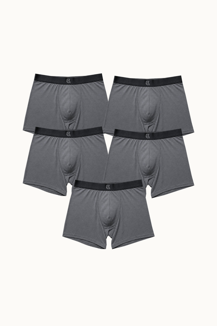 5-Pack Men's Modal Boxer Briefs – Ultra-Soft & Breathable Modal Underwear (60s Fine Yarn) | S–2XL