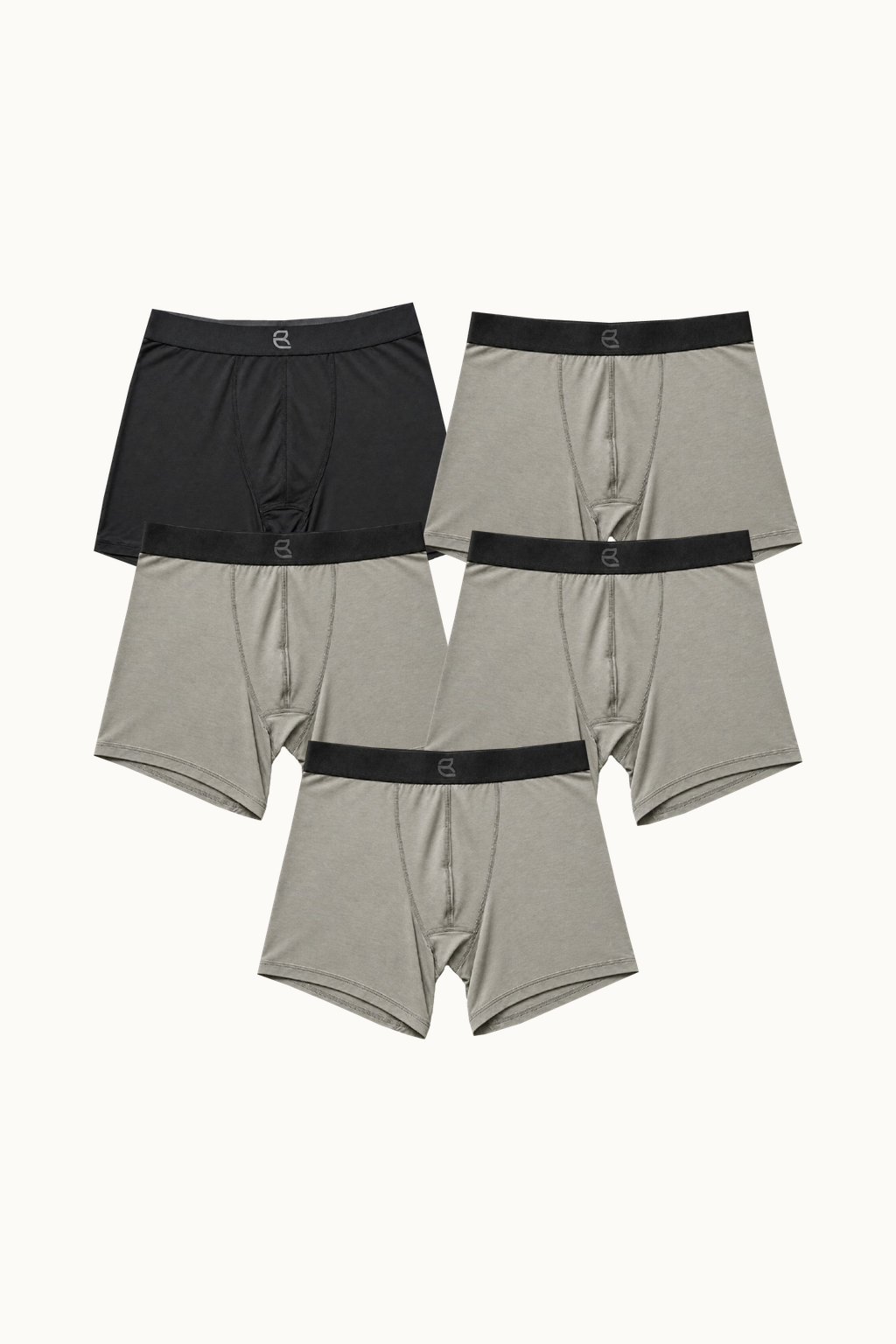 5-Pack Men's Modal Boxer Briefs – Ultra-Soft & Breathable Modal Underwear (60s Fine Yarn) | S–2XL