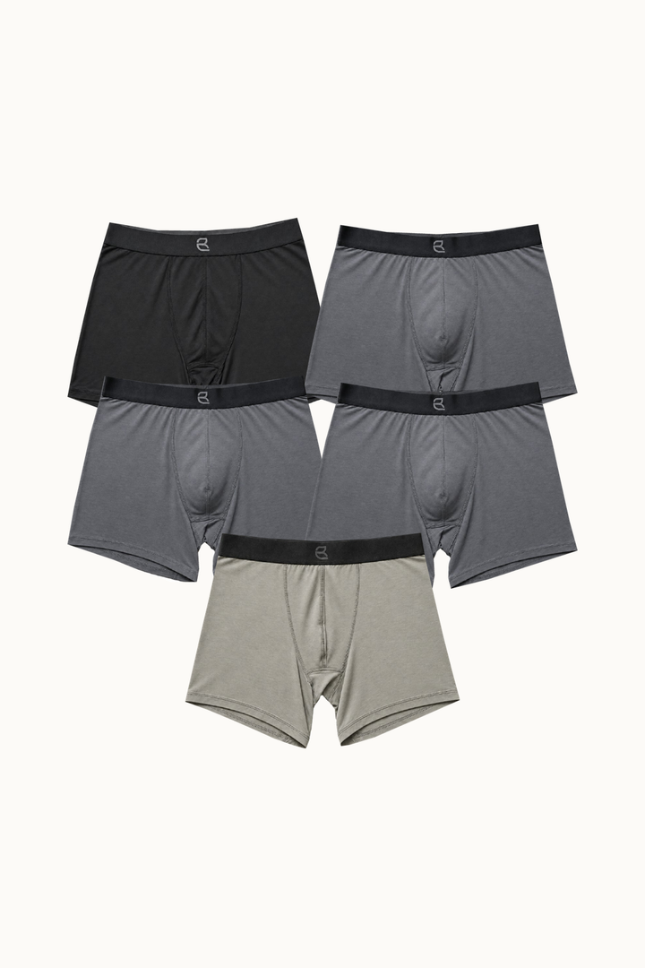 5-Pack Men's Modal Boxer Briefs – Ultra-Soft & Breathable Modal Underwear (60s Fine Yarn) | S–2XL