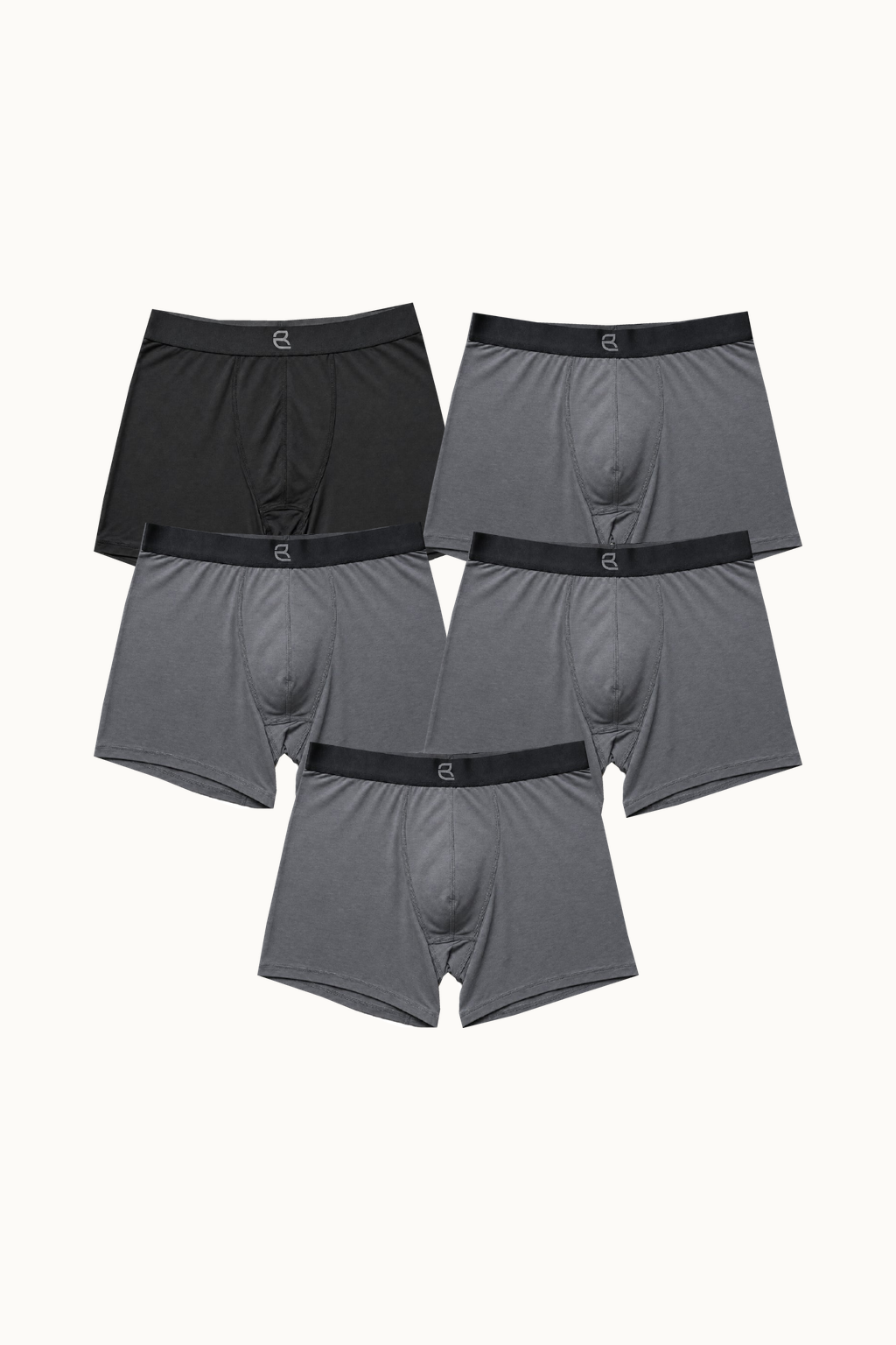 5-Pack Men's Modal Boxer Briefs – Ultra-Soft & Breathable Modal Underwear (60s Fine Yarn) | S–2XL