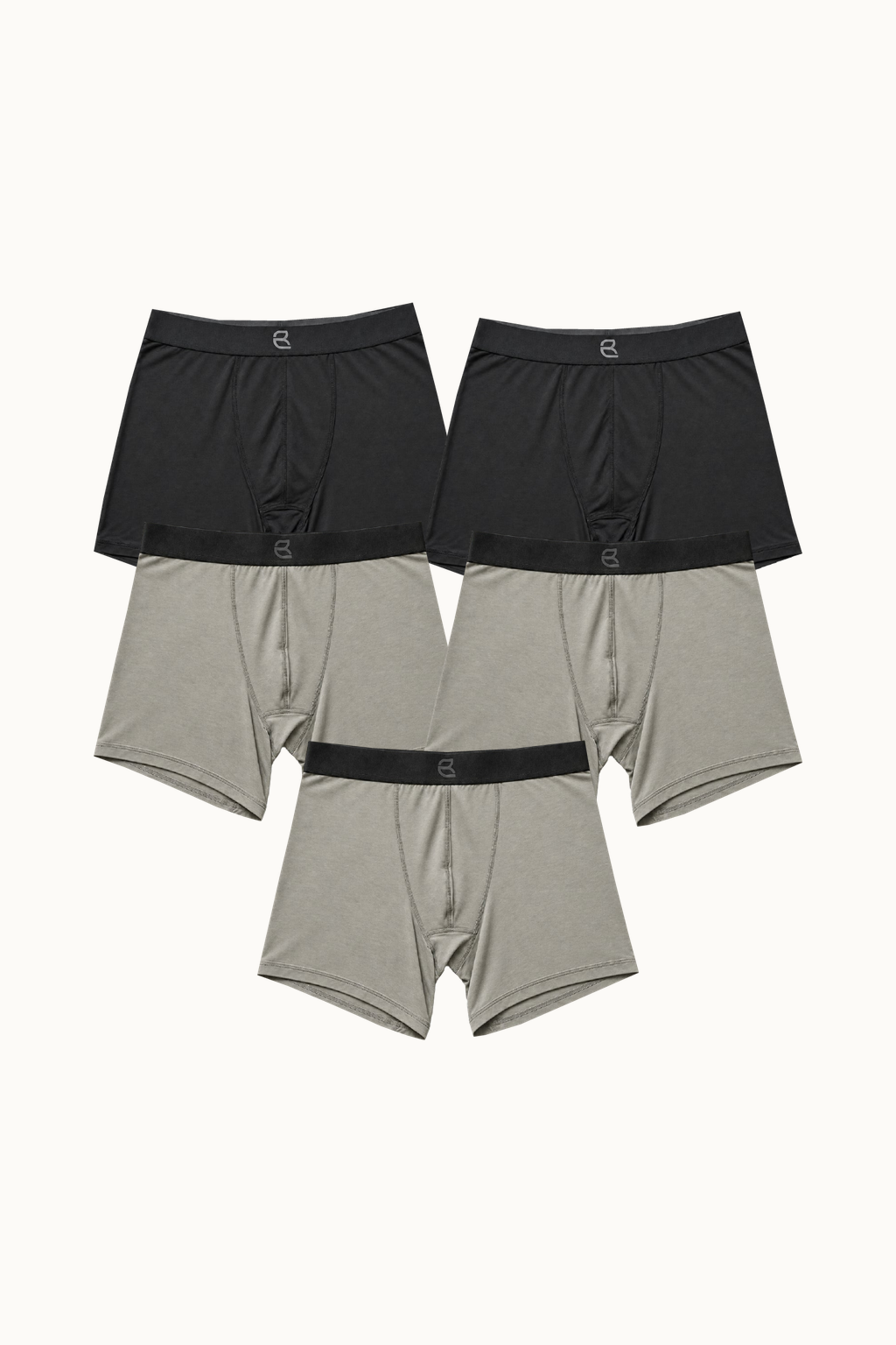 5-Pack Men's Modal Boxer Briefs – Ultra-Soft & Breathable Modal Underwear (60s Fine Yarn) | S–2XL