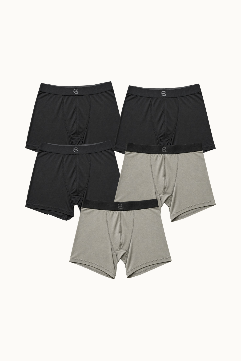 5-Pack Men's Modal Boxer Briefs – Ultra-Soft & Breathable Modal Underwear (60s Fine Yarn) | S–2XL