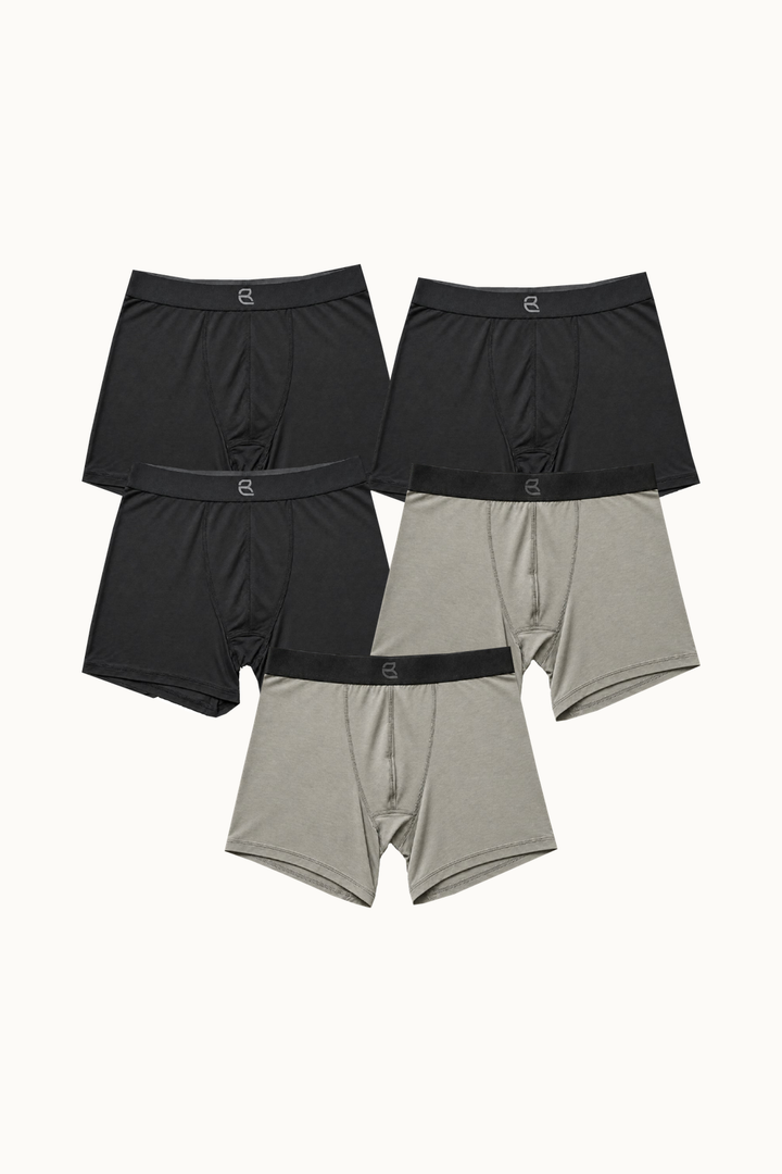 5-Pack Men's Modal Boxer Briefs – Ultra-Soft & Breathable Modal Underwear (60s Fine Yarn) | S–2XL