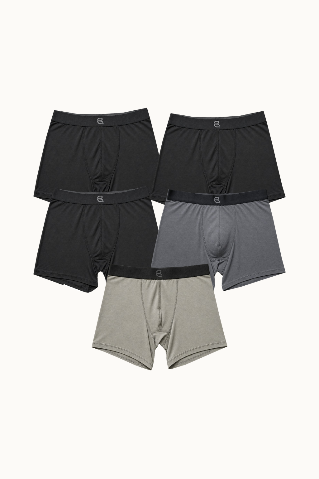 5-Pack Men's Modal Boxer Briefs – Ultra-Soft & Breathable Modal Underwear (60s Fine Yarn) | S–2XL