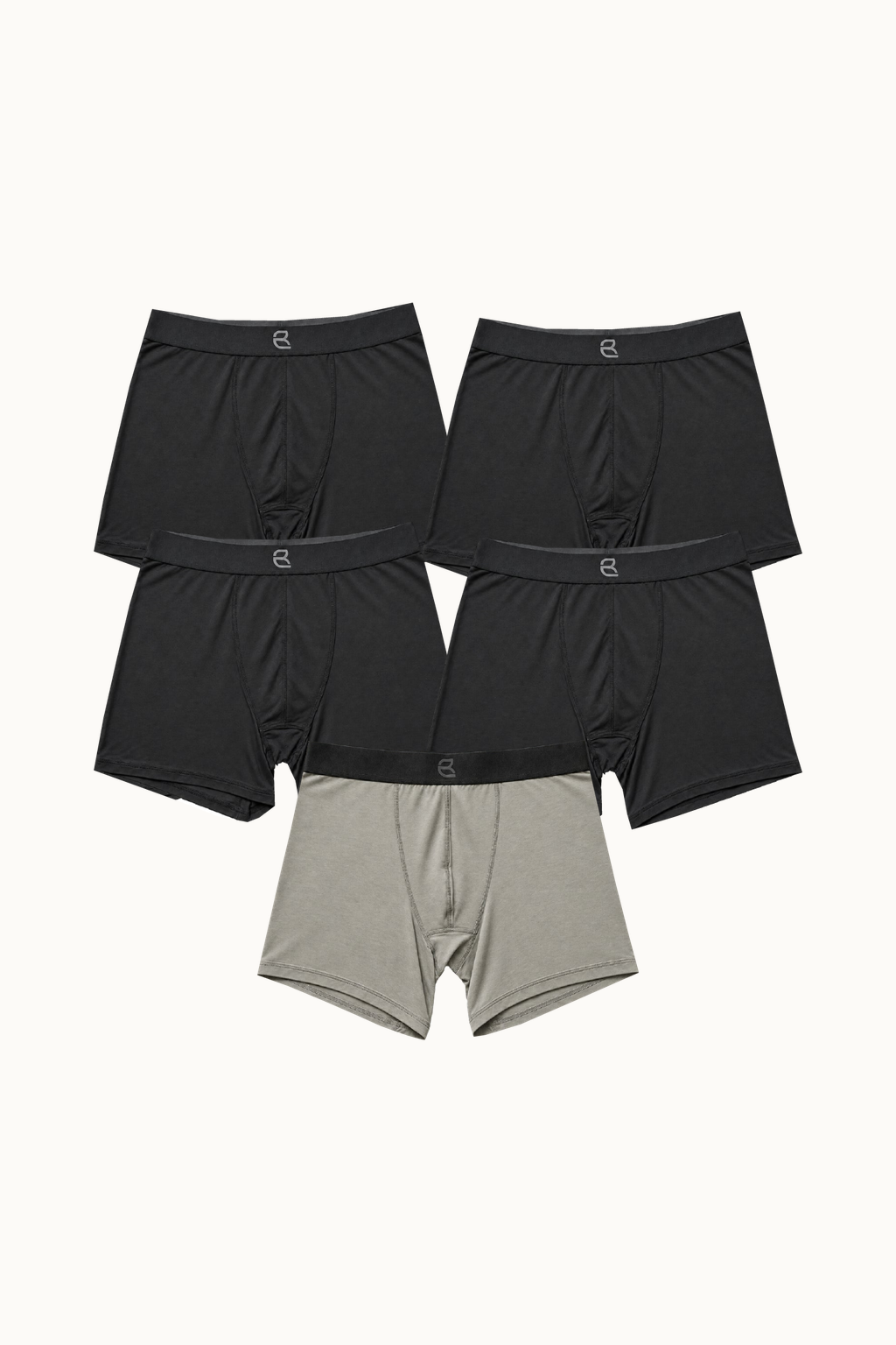 5-Pack Men's Modal Boxer Briefs – Ultra-Soft & Breathable Modal Underwear (60s Fine Yarn) | S–2XL