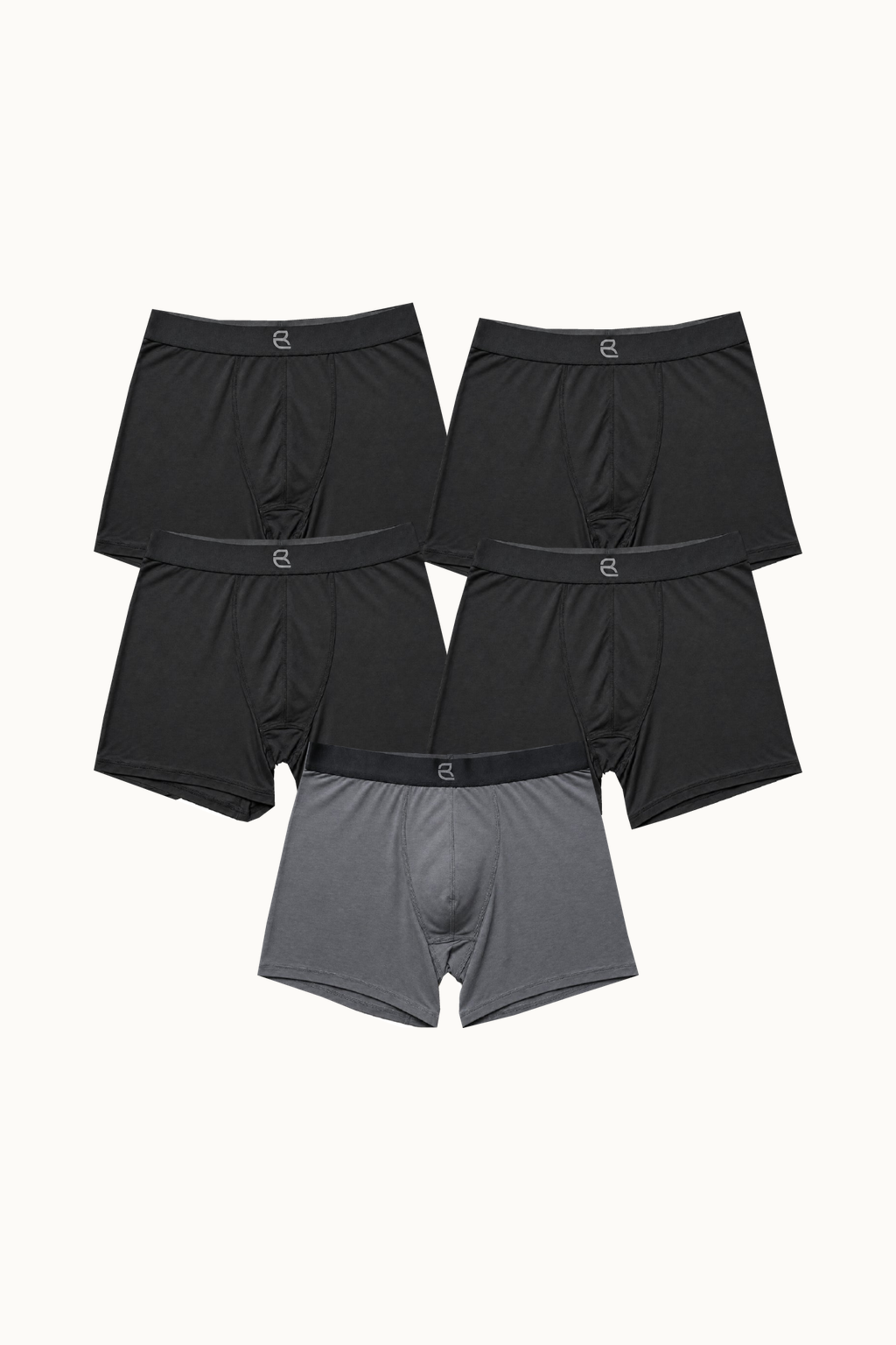 5-Pack Men's Modal Boxer Briefs – Ultra-Soft & Breathable Modal Underwear (60s Fine Yarn) | S–2XL