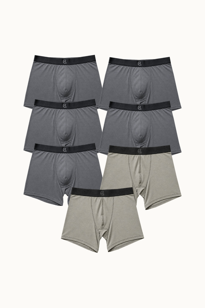 7-Pack Men's Modal Boxer Briefs – Ultra-Soft & Breathable Modal Underwear (60s Fine Yarn) | S–2XL
